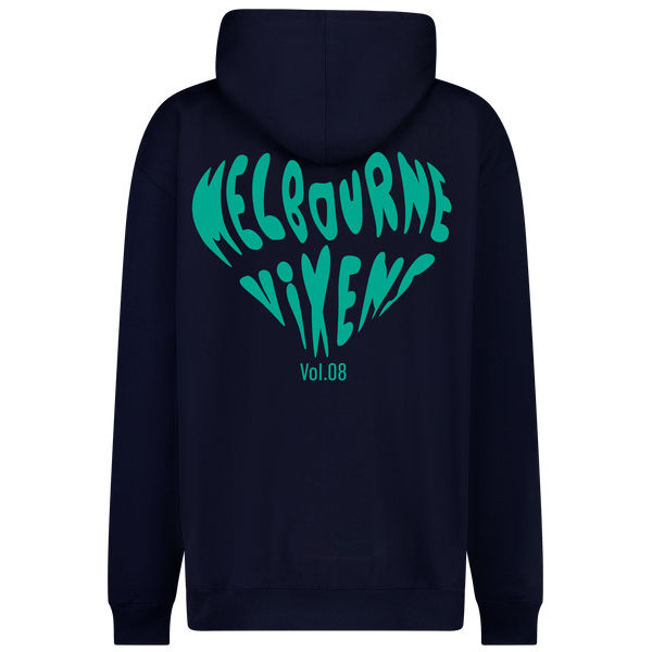 MV Wiggle Heart Hoodie - Navy